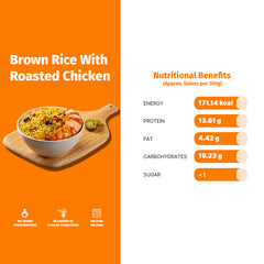 BROWN RICE  WITH ROASTED CHICKEN